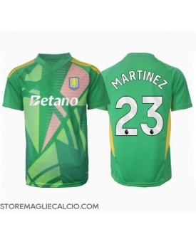 Aston Villa Emiliano Martinez #23 Portiere Maglia Gara Casa Repliche 2024-25